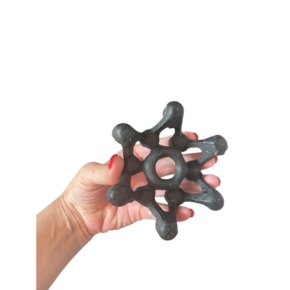 Vtg cast iron candle holder Spider Starburst Japan MCM for Taper Candles - Picture 3 of 11